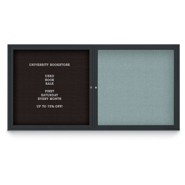 Corkboard, 72"x36", Surf/Black